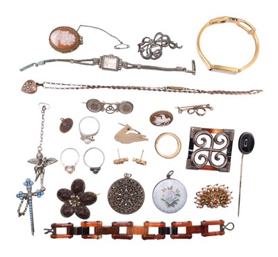 Lot 162 - COLLECTION OF JANTIQUE & MODERN JEWELLERY & WATCHES