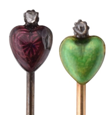 Lot 9 - PAIR OF EARLY 20TH CENTURY CHILD & CHILD HEART LAPEL PINS
