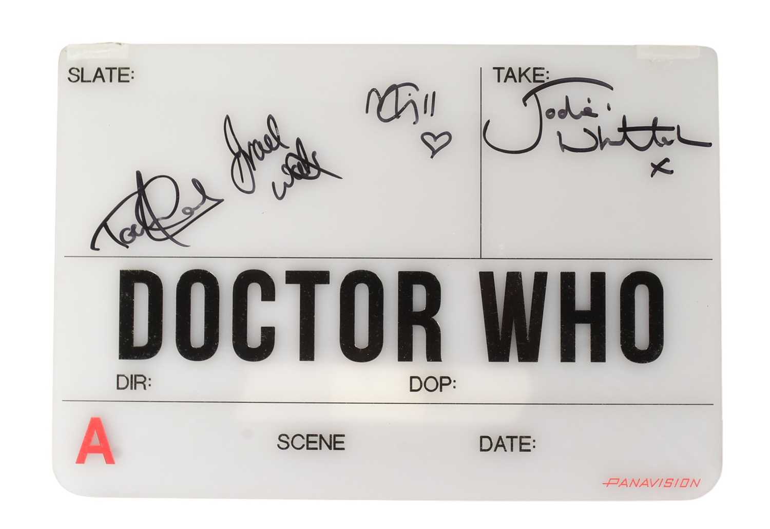 Lot 165 - DOCTOR WHO -THIRTEENTH DOCTOR ERA - PRODUCTION USED CLAPPERBOARD