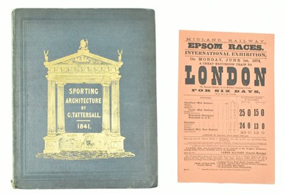 Lot 62 - EQUESTRIAN INTEREST. 1841 SPORTING ARCHITECTURE BY TATTERSALL & HANDBILL