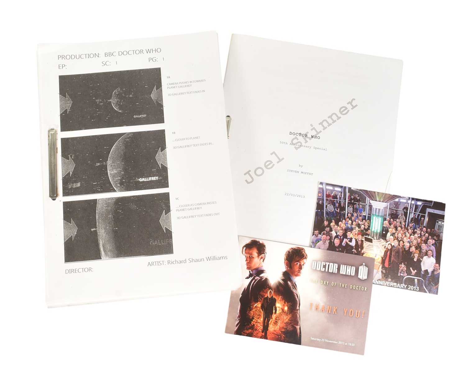 Lot 195 - DOCTOR WHO - THE DAY OF THE DOCTOR (2013) - ORIGINAL PRODUCTION ITEMS