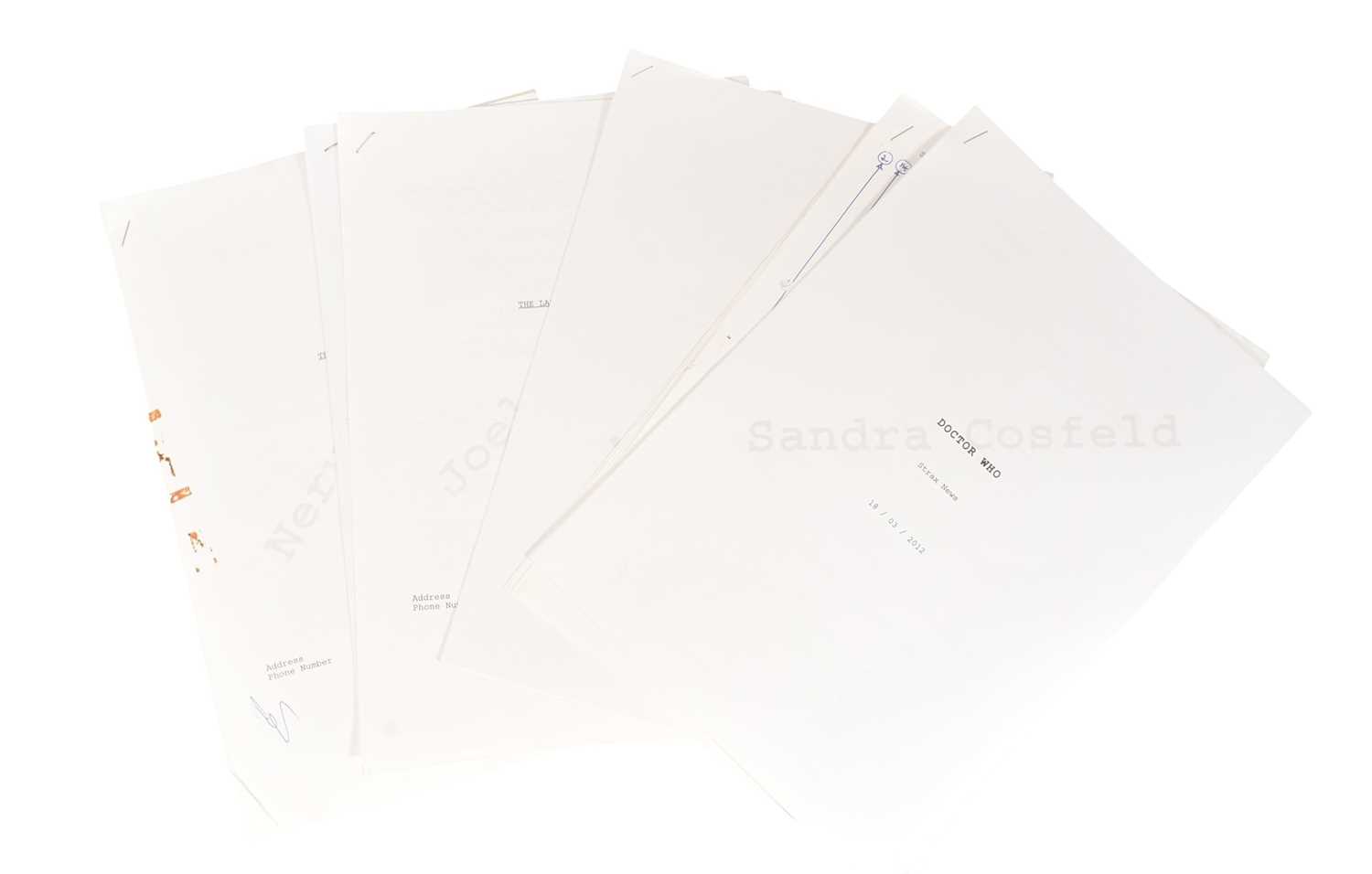 Lot 229 - DOCTOR WHO - WEBCAST EPISODES / EXTRAS - ORIGINAL PRODUCTION ITEMS