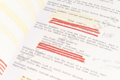 Lot 229 - DOCTOR WHO - WEBCAST EPISODES / EXTRAS - ORIGINAL PRODUCTION ITEMS