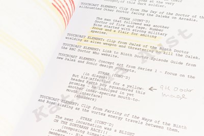 Lot 229 - DOCTOR WHO - WEBCAST EPISODES / EXTRAS - ORIGINAL PRODUCTION ITEMS