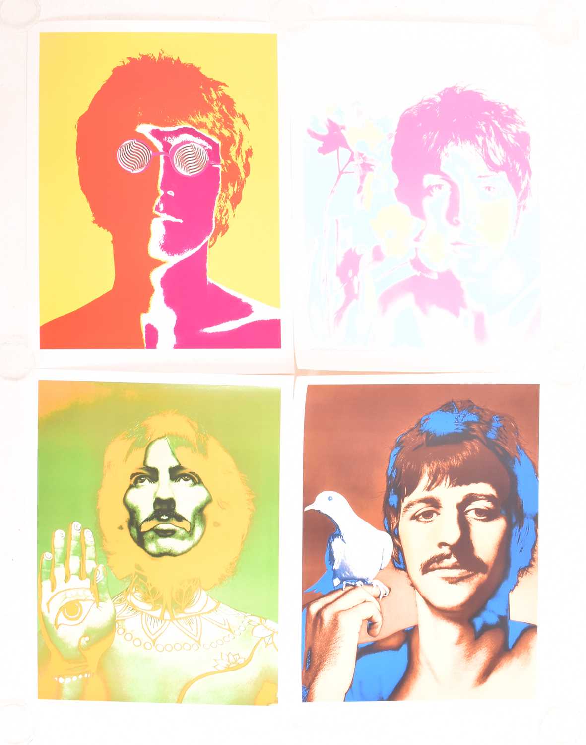 Lot 77 - RICHARD AVEDON FOR STERN MAGAZINE - SET OF FOUR COLOUR LITHOGRAPHS OF THE BEATLES