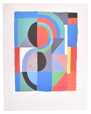 Lot 643 - AFTER SONIA DELAUNEY - VIERTEL - VINTAGE LITHOGRAPH POSTER PRINT