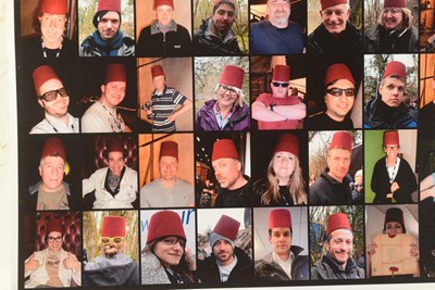 Lot 233 - DOCTOR WHO - 50TH ANNIVERSARY (2013) - CREW-ONLY GIFT POSTER 'FEZ GALLERY'