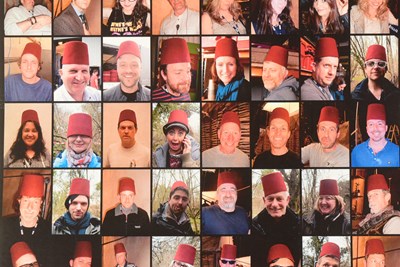 Lot 233 - DOCTOR WHO - 50TH ANNIVERSARY (2013) - CREW-ONLY GIFT POSTER 'FEZ GALLERY'