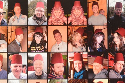 Lot 233 - DOCTOR WHO - 50TH ANNIVERSARY (2013) - CREW-ONLY GIFT POSTER 'FEZ GALLERY'