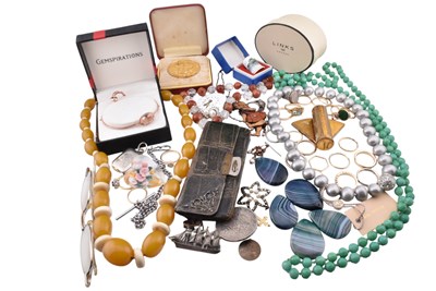 Lot 295 - COLLECTION OF ANTIQUE VINTAGE & MODERN COSTUME JEWELLERY