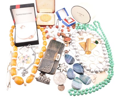 Lot 295 - COLLECTION OF ANTIQUE VINTAGE & MODERN COSTUME JEWELLERY