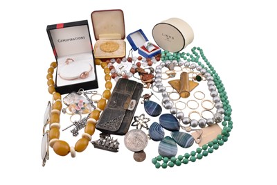 Lot 295 - COLLECTION OF ANTIQUE VINTAGE & MODERN COSTUME JEWELLERY