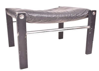 Lot 330 - MAUCRICE BURKE FOR ARKANA - SAFARI ARMCHAIR AND FOOTSTOOL