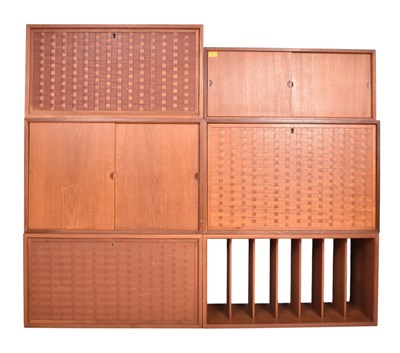 Lot 110 - POUL CADOVIUS - ROYAL SYSTEM - DANISH MID CENTURY TEAK WALL MODULAR SYSTEM
