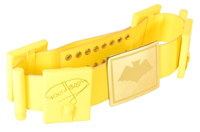Lot 15 - ONLY FOOLS & HORSES - BATMAN BELT SIGNED BY SIR DAVID JASON