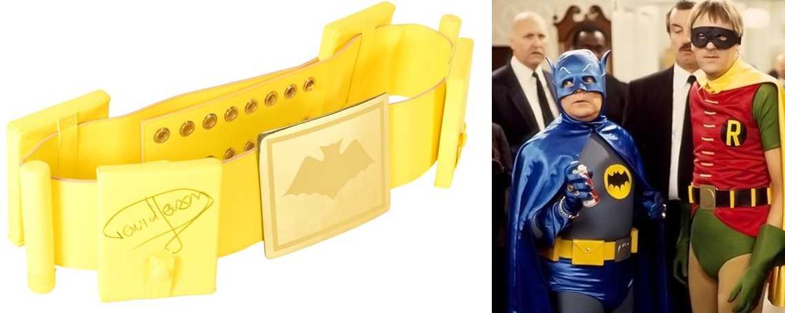 Lot 15 - ONLY FOOLS & HORSES - BATMAN BELT SIGNED BY SIR DAVID JASON