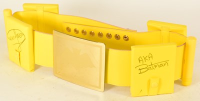 Lot 15 - ONLY FOOLS & HORSES - BATMAN BELT SIGNED BY SIR DAVID JASON