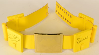 Lot 15 - ONLY FOOLS & HORSES - BATMAN BELT SIGNED BY SIR DAVID JASON