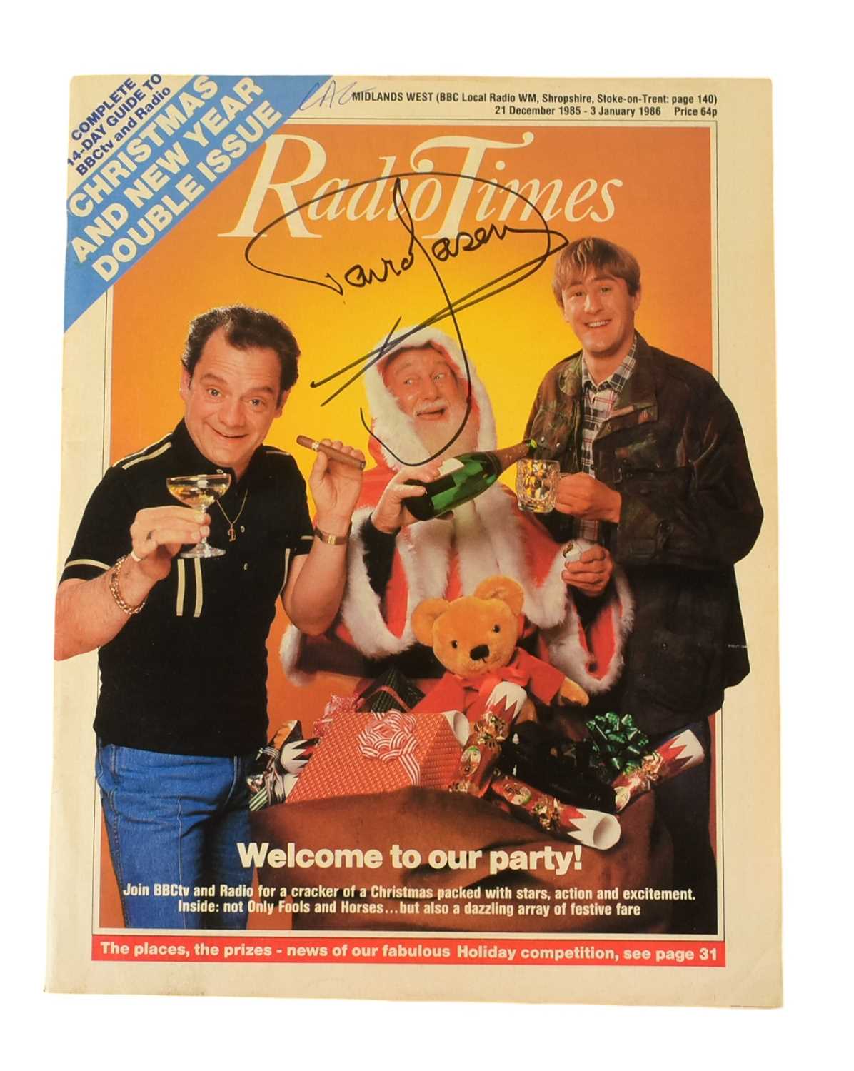 Lot 71 - ONLY FOOLS & HORSES - DAVID JASON SIGNED VINTAGE 1985 RADIO TIMES