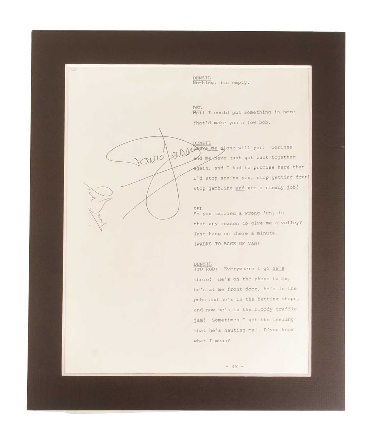 Lot 47 - ONLY FOOLS & HORSES - MULTI-SIGNED SCRIPT PAGE - TO HULL AND BACK