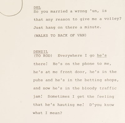 Lot 47 - ONLY FOOLS & HORSES - MULTI-SIGNED SCRIPT PAGE - TO HULL AND BACK