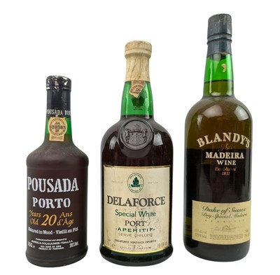 Lot 201 - THREE VINTAGE PORT APERITIF WINE BOTTLES