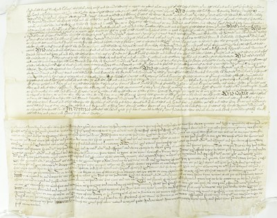 Lot 85 - INDENTURES. TWO MID 17TH CENTURY DEED DOCUMENTS