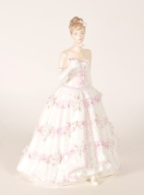 Lot 51 - COALPORT - LATE 20TH CENTURY SUMMER ROSE FINE BONE CHINA FIGURE