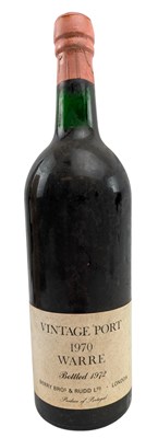 Lot 189 - 1970 WARRE VINTAGE PORT BOTTLE, BOTTLED IN 1972
