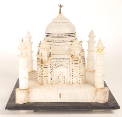 Lot 257 - HAND CARVED TAJ MAHAL ALABASTER SCULPTURE
