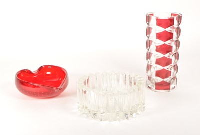Lot 76 - THREE PIECES OF LATE 20TH CENTURY STUDIO GLASS