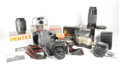 Lot 308 - PENTAX - COLLECTION OF LATE 20TH CENTURY CAMERAS & LENSES