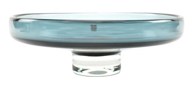 Lot 243 - WHITEFRIARS - INDIGO PEDESTAL BOWL - VINTAGE STUDIO ART GLASS CENTREPIECE