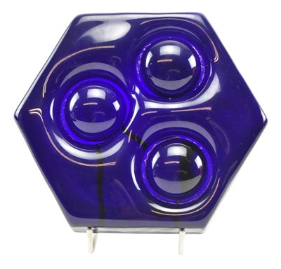 Lot 225 - WHITEFRIARS - MID CENTURY ARCHITECTURAL HEXAGONAL SLAB IN BLUE