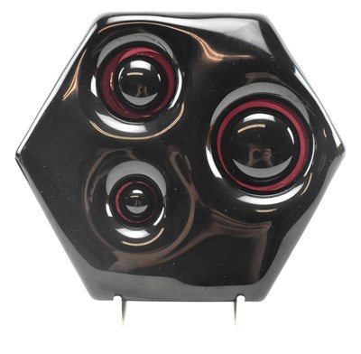Lot 224 - WHITEFRIARS - MID CENTURY ARCHITECTURAL HEXAGONAL SLAB IN AUBERGINE