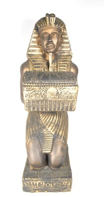 Lot 260 - LARGE LATE 20TH CENTURY RESIN EGYPTIAN PHARAOH FIGURE