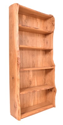 Lot 309 - BESPOKE-MADE LIVE EDGE UPRIGHT BOOKCASE