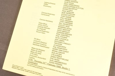 Lot 95 - GOODNIGHT SWEETHEART - NICHOLAS LYNDHURST SCRIPT
