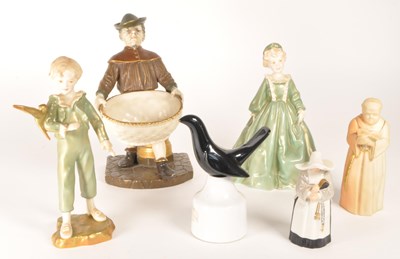 Lot 70 - ROYAL WORCESTER - COLLECTION OF FIGURES & CANDLESNUFFERS