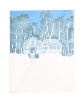 Lot 159 - JOHN BRUNSDON (B.1933-2014) - HOUSE ON LA DIGUE - SIGNED PRINT