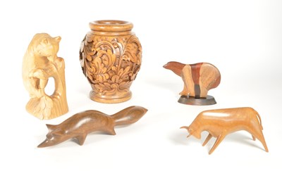 Lot 266 - COLLECTION OF 20TH CENTURY CARVED WOODEN FIGURES