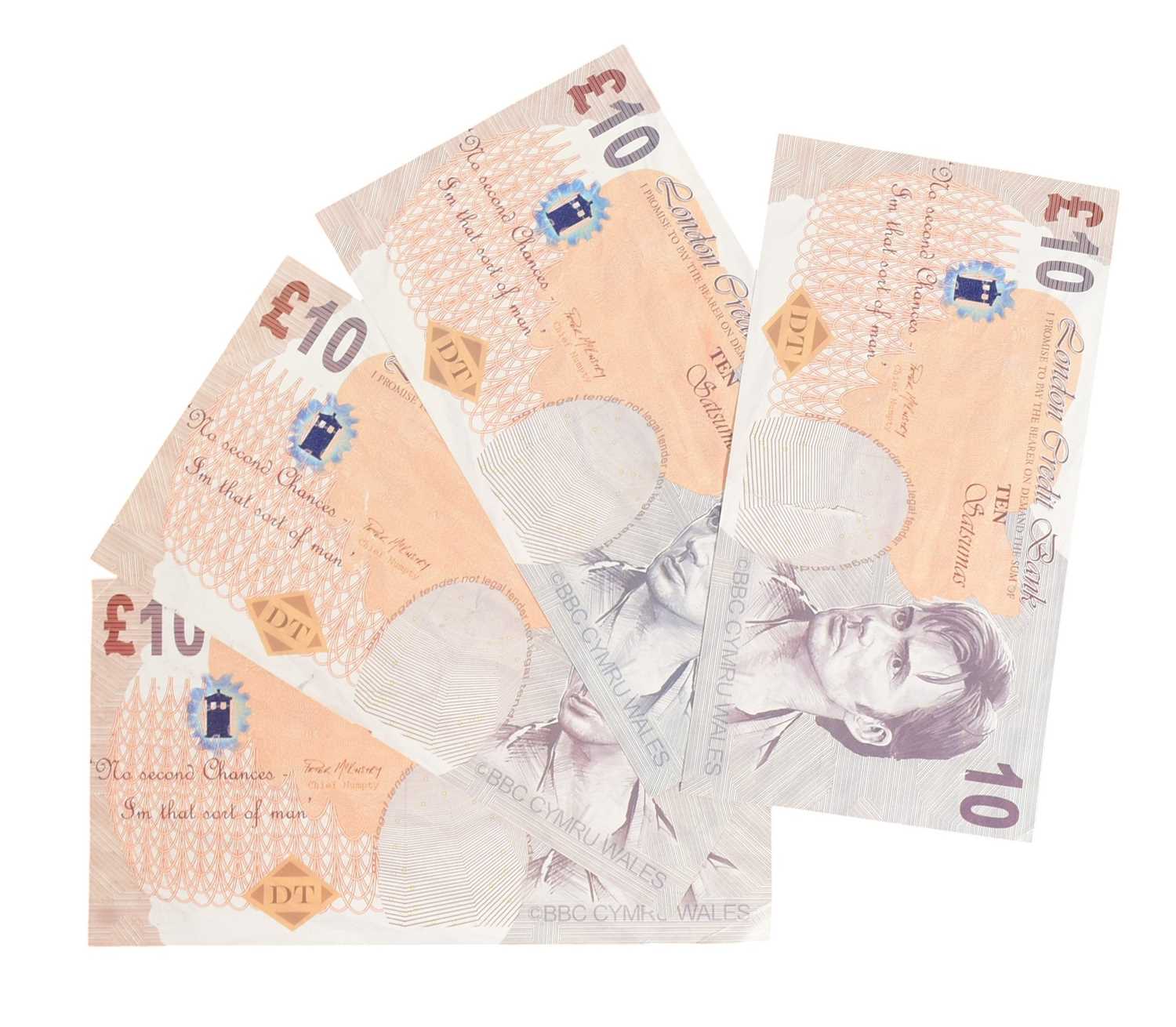 Lot 241 - DOCTOR WHO - THE RUNAWAY BRIDE - ORIGINAL PROP BANK NOTES