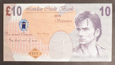Lot 241 - DOCTOR WHO - THE RUNAWAY BRIDE - ORIGINAL PROP BANK NOTES