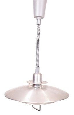 Lot 318 - MANNER OF LOUIS POULSEN - POLISHED METAL RISE AND FALL CEILING LIGHT