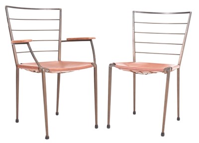 Lot 22 - ROBERT HILL FOR STAPLES LADDERAX - TWO DINING / SIDE CHAIRS
