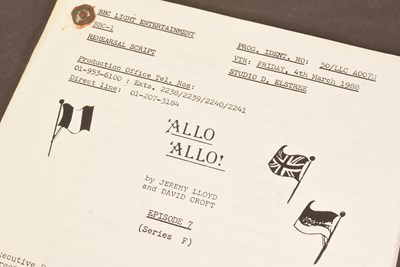 Lot 51 - 'ALLO 'ALLO! (BBC SITCOM) - ORIGINAL REHEARSAL SCRIPT