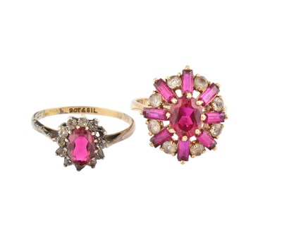 Lot 457 - TWO GEM SET RINGS