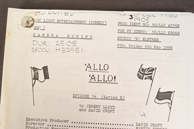 Lot 28 - 'ALLO 'ALLO! (BBC SITCOM) - ORIGINAL PRODUCTION SCRIPT