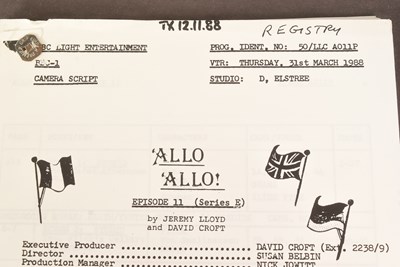 Lot 73 - 'ALLO 'ALLO! (BBC SITCOM) - ORIGINAL PRODUCTION SCRIPT