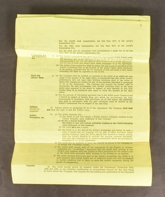 Lot 148 - THE BARON (1966-1967) - VALERIE LEON'S ORIGINAL CONTRACT